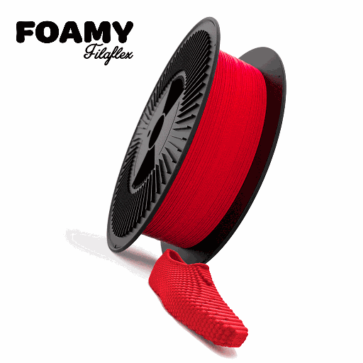 [78AFFOAMYRED1752500] FILAFLEX FOAMY RED 1.75MM 2.5kg