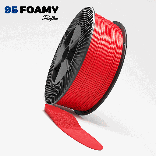 [95AFFOAMYRED2853000] FILAFLEX 95A FOAMY RED 2.85MM 3kg