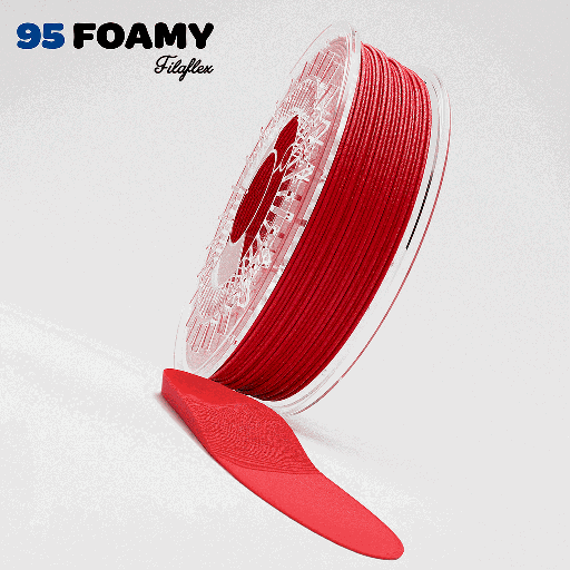 [95AFFOAMYRED285750] FILAFLEX 95A FOAMY RED 2.85MM 750gr.
